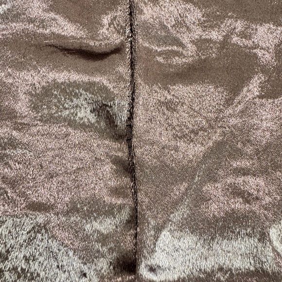 New By Anthropologie Satin Lace Midi Pajama Dress Brown - Picture 16 of 16